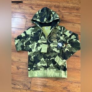 Chicago cubs zipup camo sweatshirt (M)